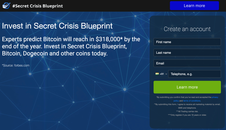 Kas ir Secret Crisis Blueprint?