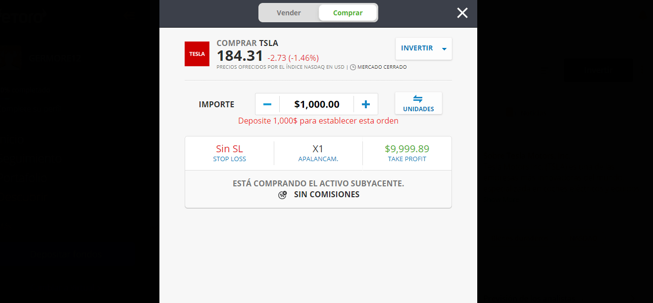 acciones de Tesla comprar