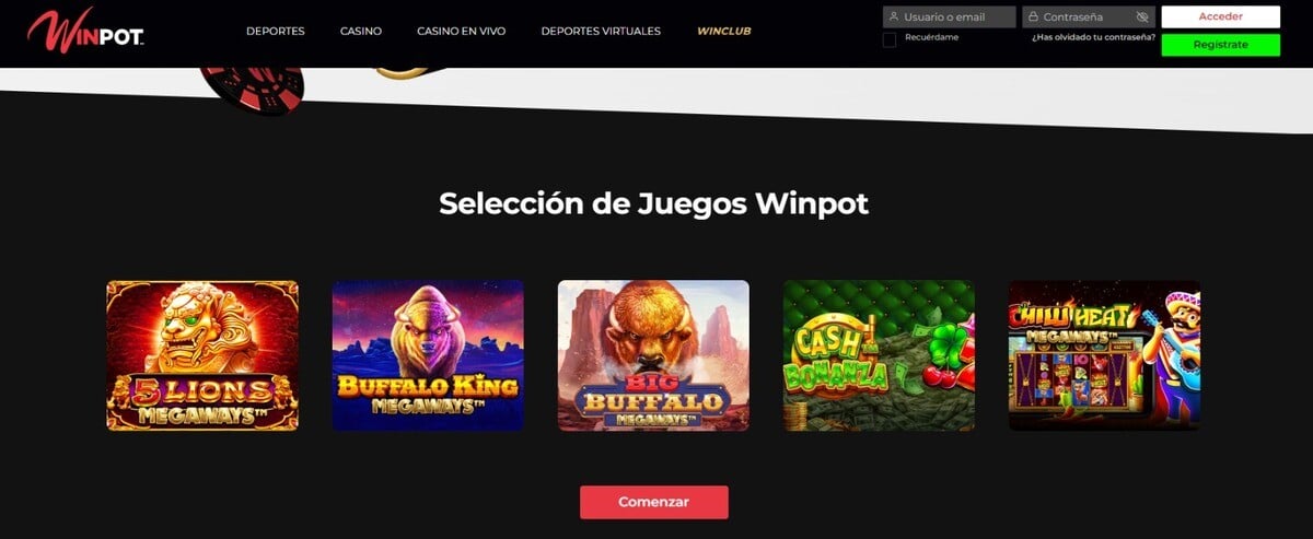Los juegos en Winpot casinos en Guadalajara