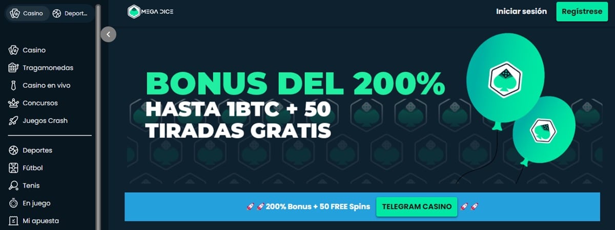 Telegram casino online Mega Dice