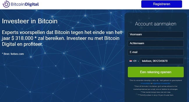 Bitcoin Digital website