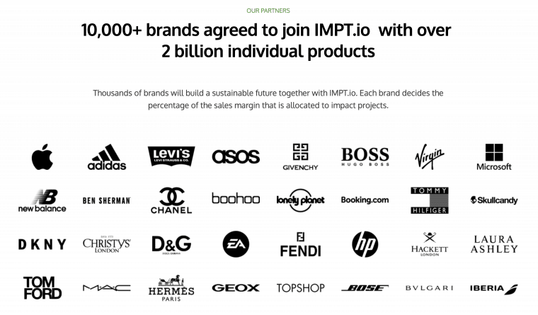 IMPT sustainable cryptocurrency brands