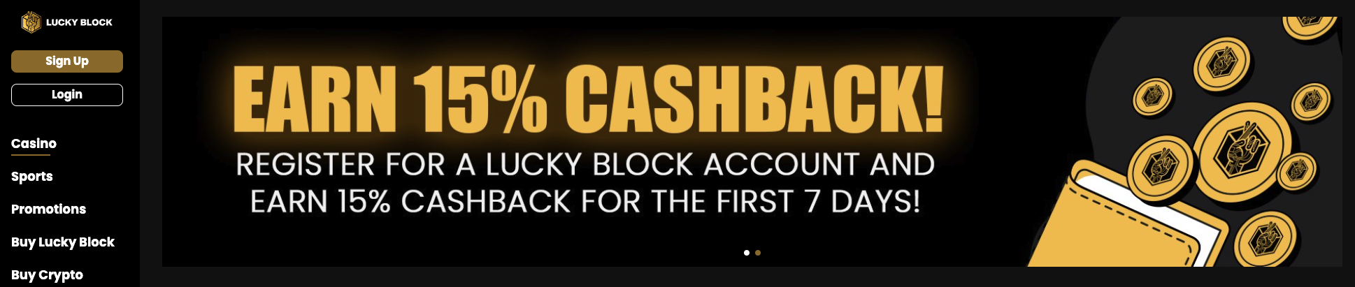 Lucky BLock - Het beste geen account casino