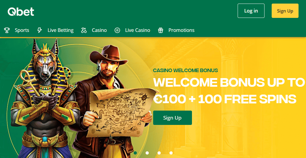 qbet banner online casino met gratis startgeld