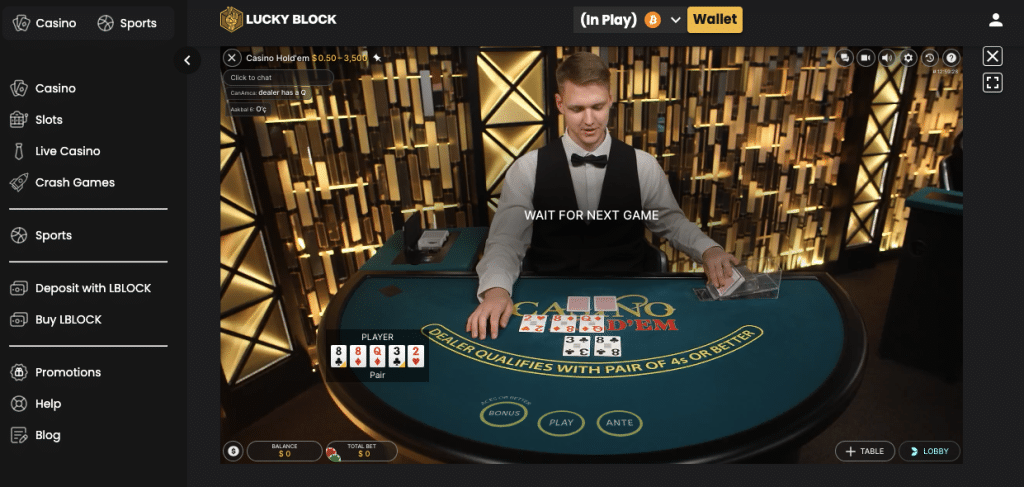 Lucky Block Poker Tafel