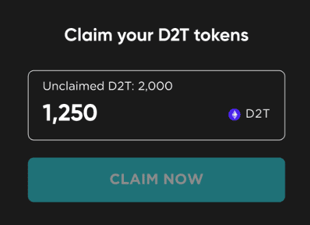 gjør krav på Dash 2 Trade tokens