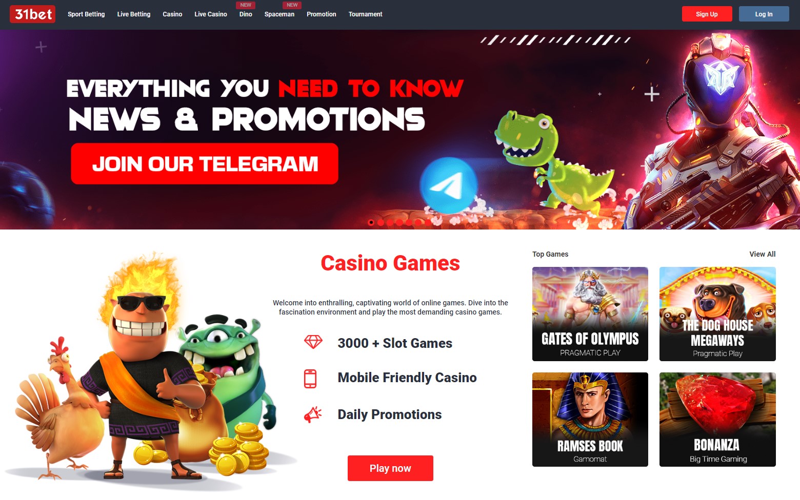 31bet casino spill hjemmeside