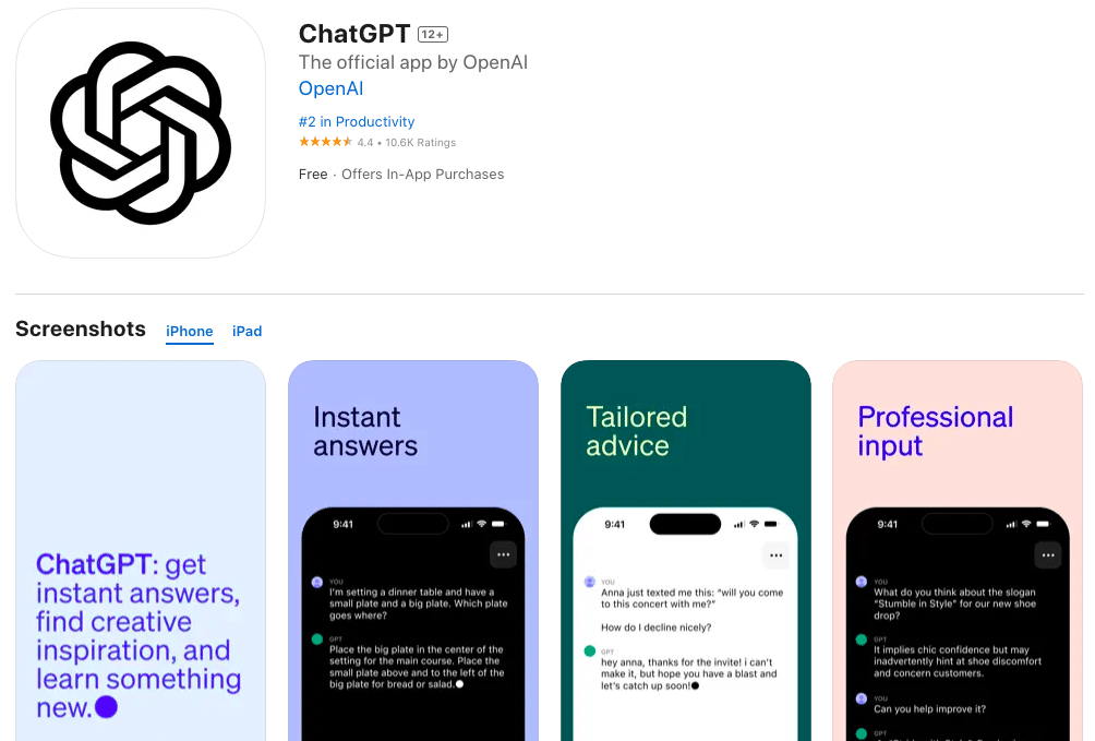 AI Chatbots app chatgpt