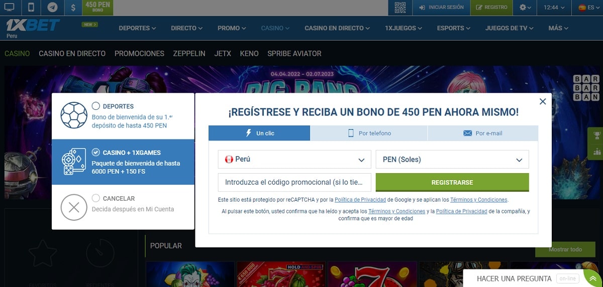 Poker online bonos Perú