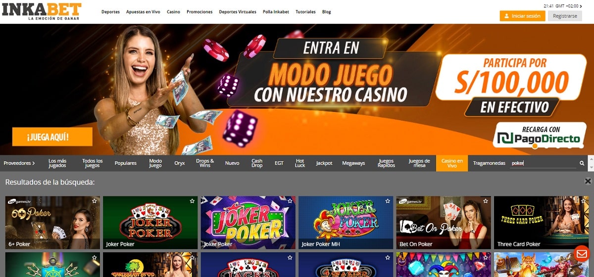 Inkabet poker online Perú