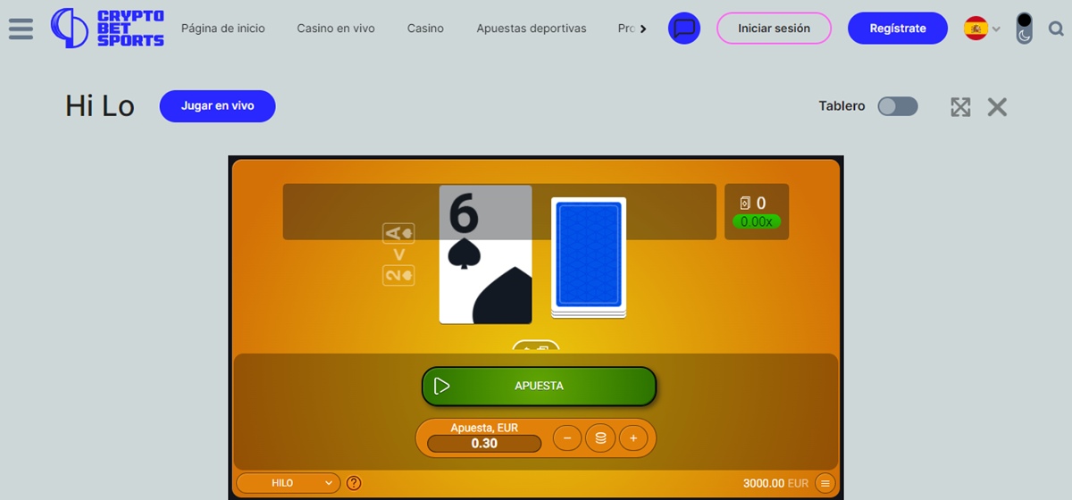 HiLo casino Crypto Bet Sports
