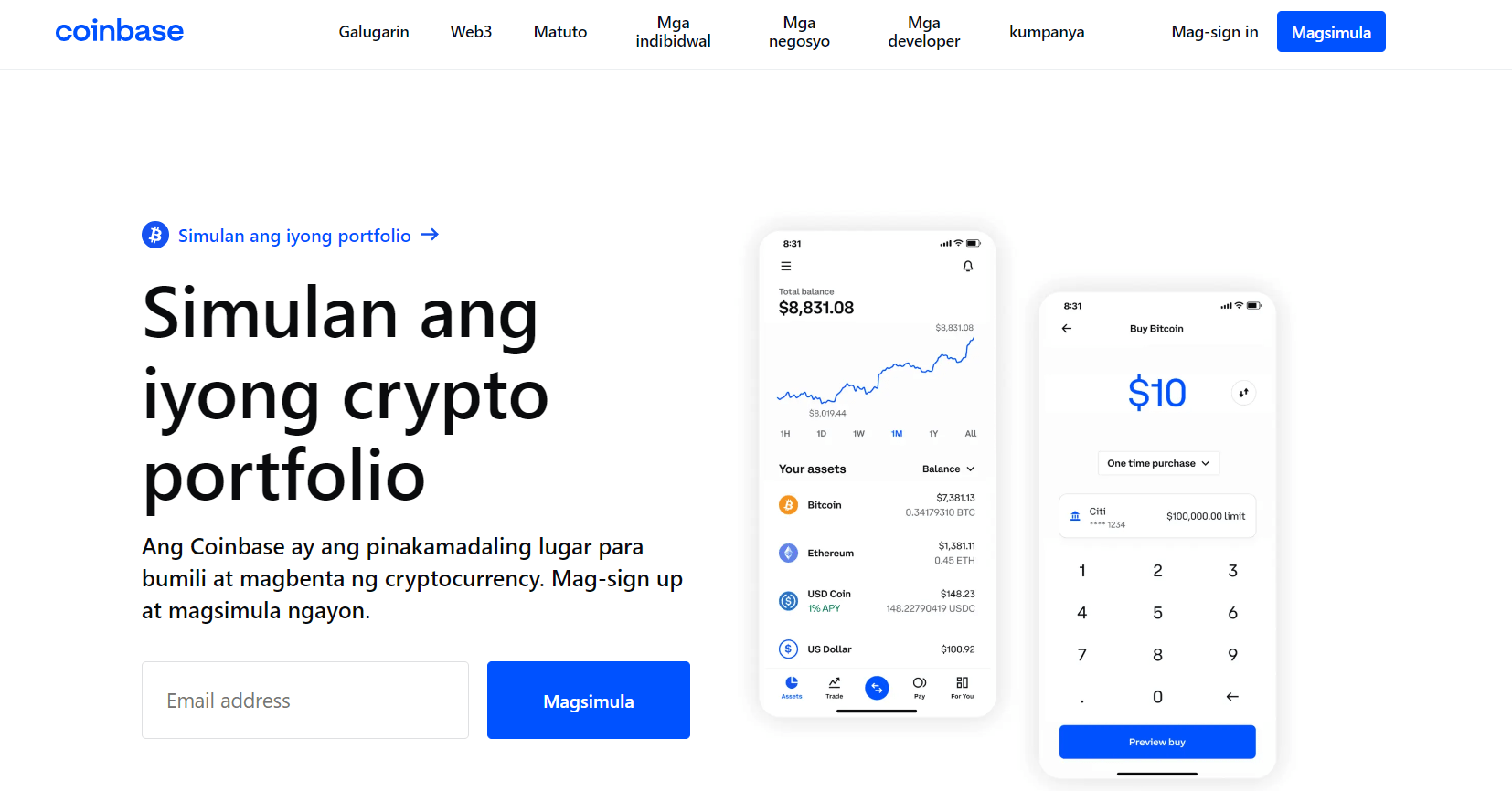 coinbase invest sa cryptocurrency