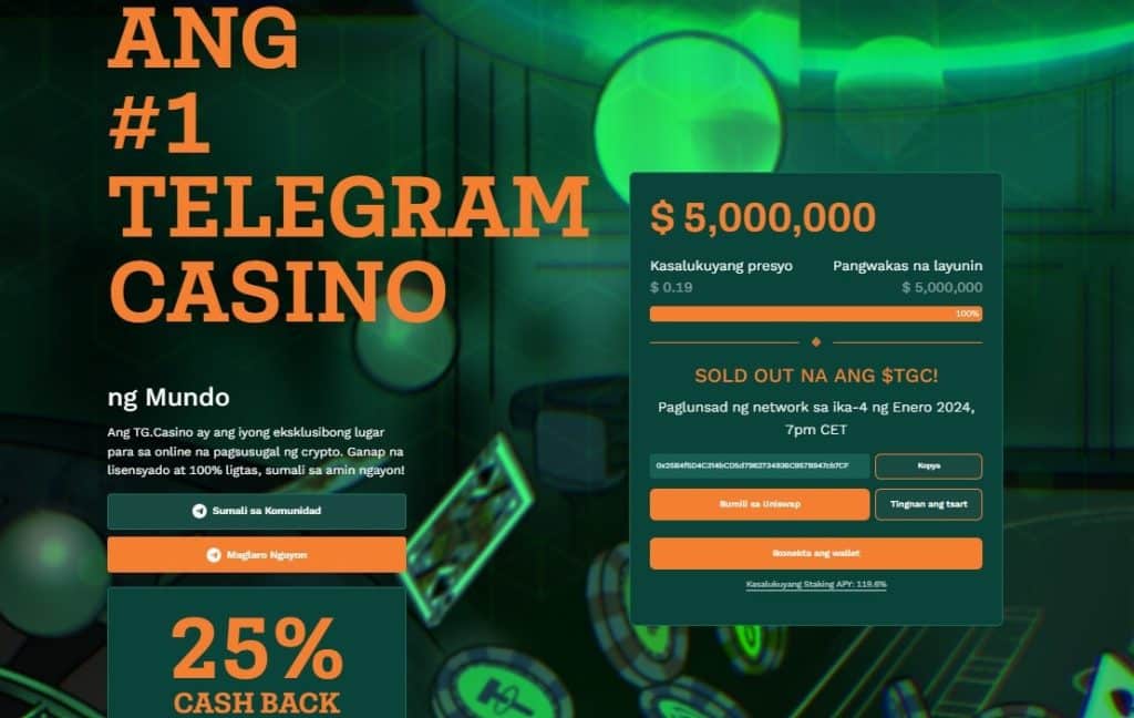 bagong cryptocurrency tg casino