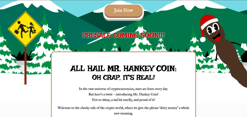 Mr Hankey coin - strona