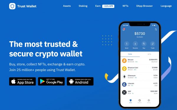 Trust Wallet – portofel cripto care susține NFT-uri