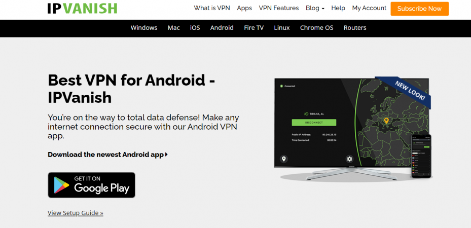 Лучший VPN для Android - IPVanish
