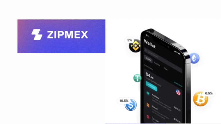 Смартфон и логотип Зипмекс