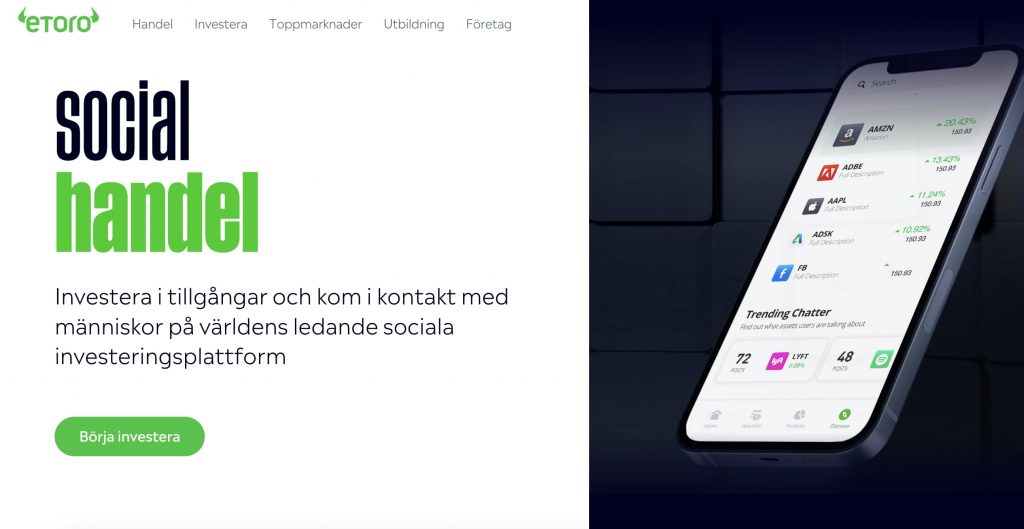 Börja investera i kryptovaluta hos etoro