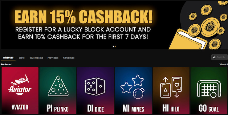 Börja Spela på Lucky Block Casino spelbolag som accepterar Bitcoin