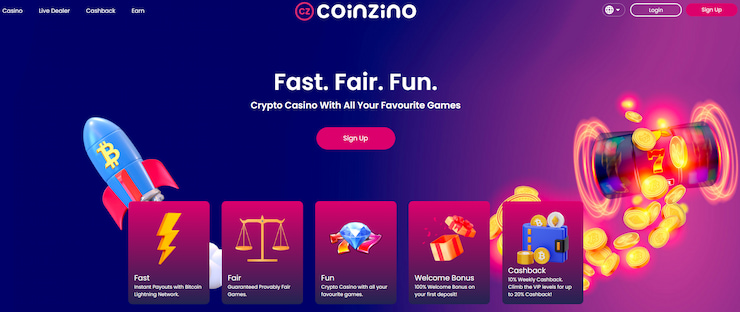 Coinzino Spelbolag som accepterar Bitcoin