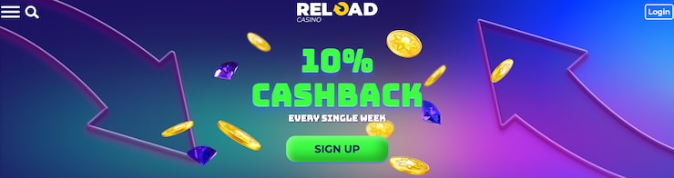 Reload Casino med live baccarat