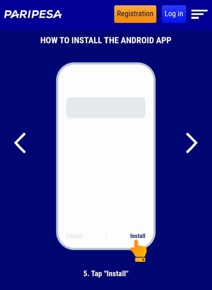 PariPesa mobil app installation