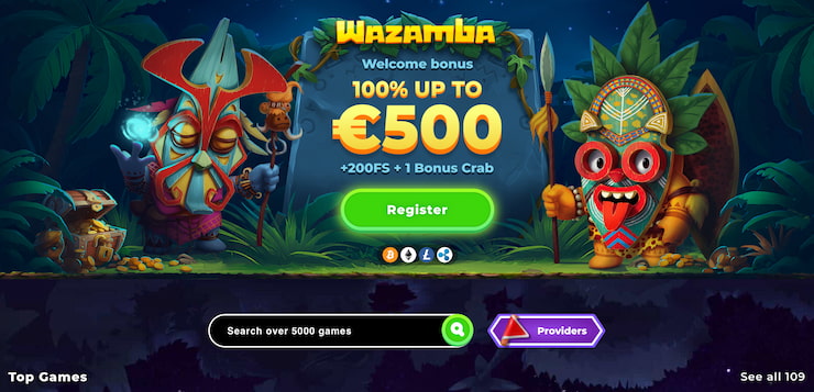Wazamba - 100% upp till €500 + 200 Gratissnurr