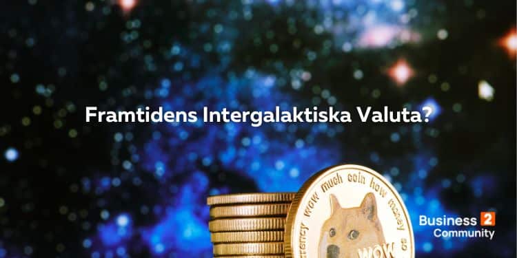 Bild med text "Framtidens Intergalaktiska Valuta?"