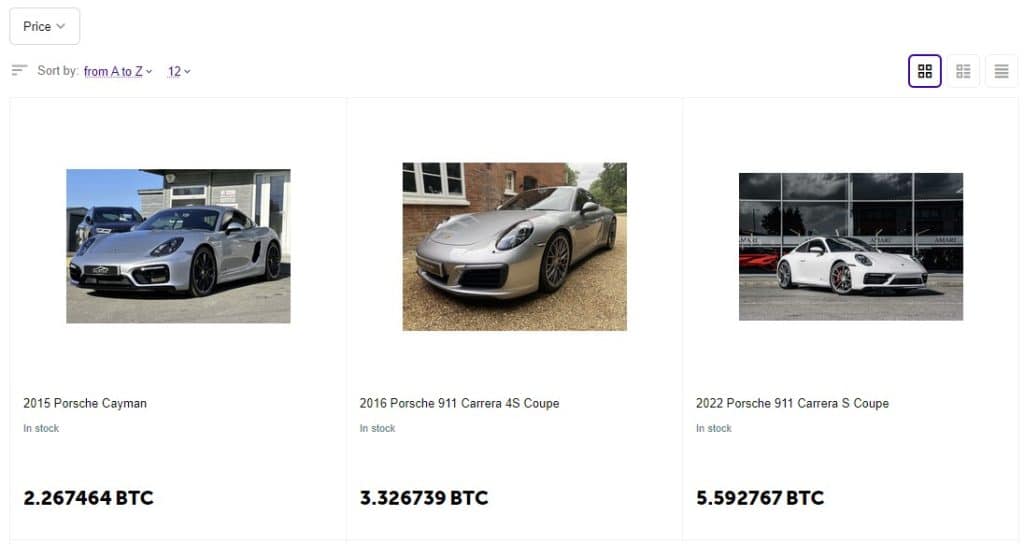 Köp Porsche med Bitcoin