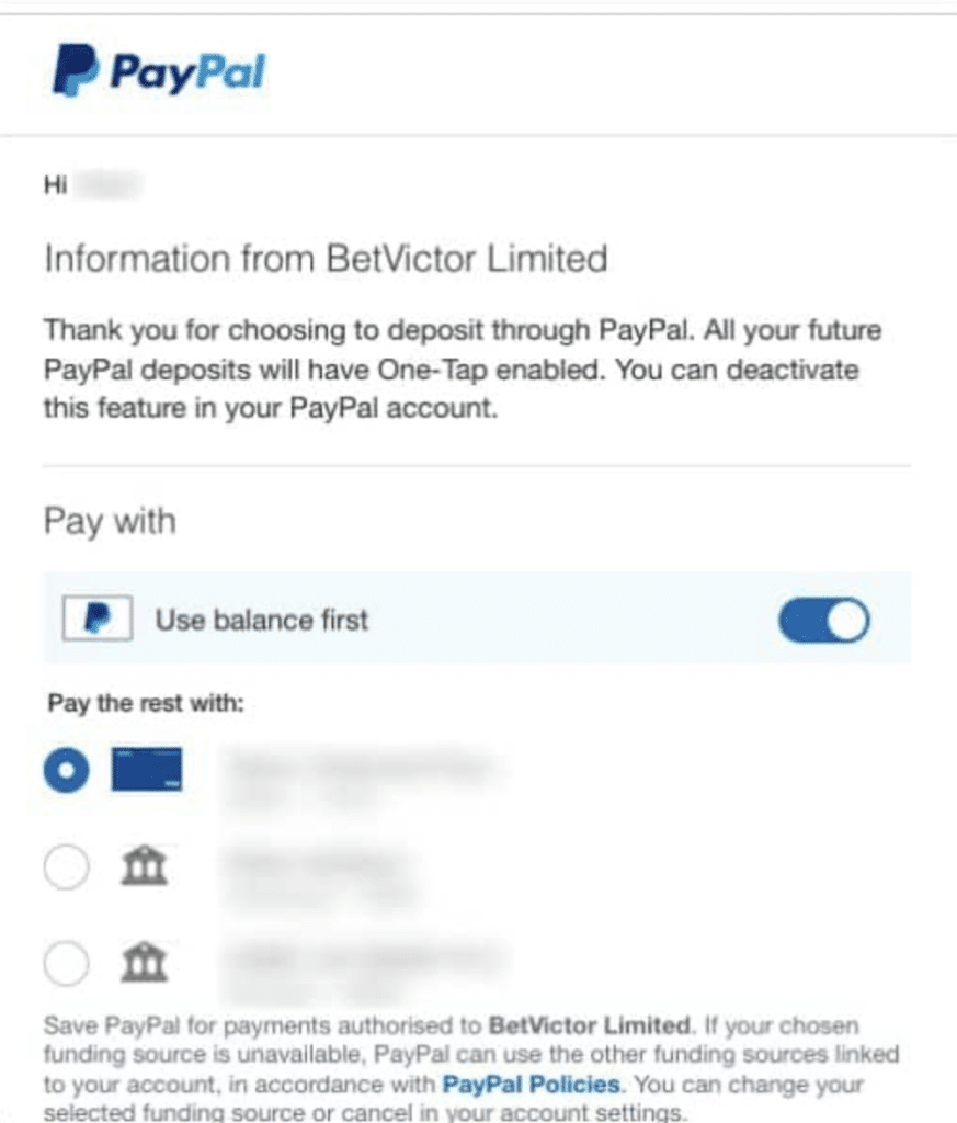 Potrdilo plačila Paypal
