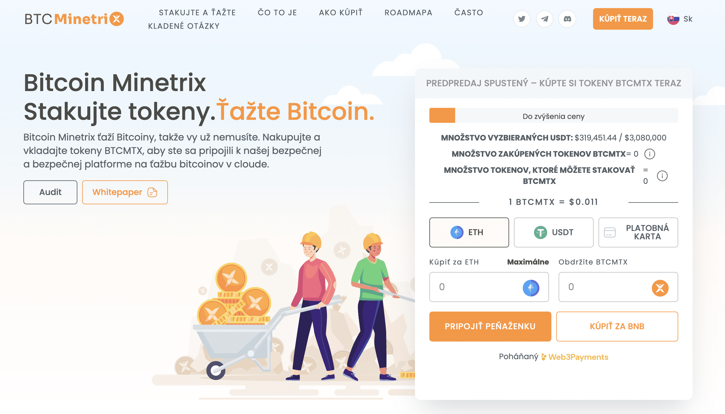 Predpredaj Bitcoin Minetrix