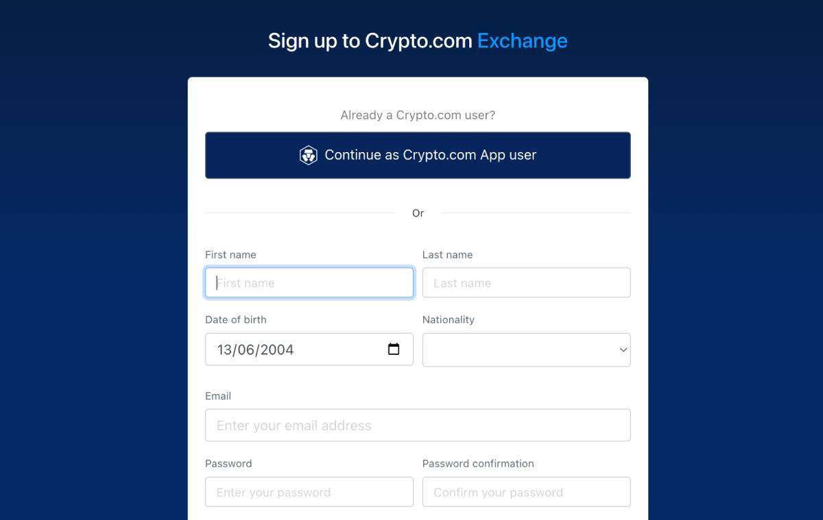 crypto.com uyelik