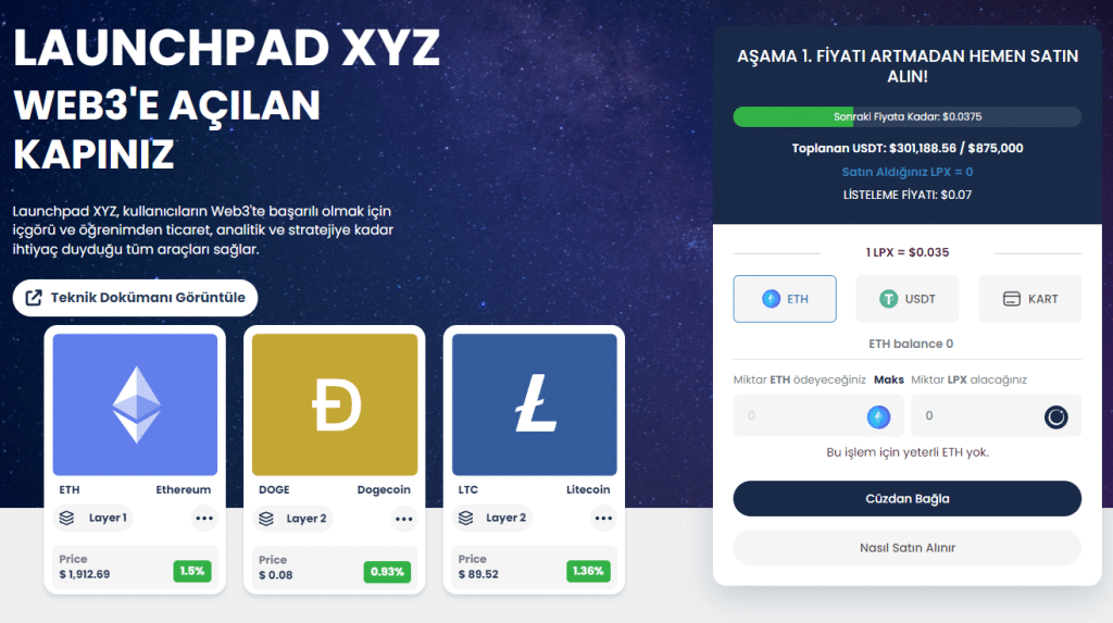 Launchpad XYZ Fiyat Tahmini Detaylı Açıklama