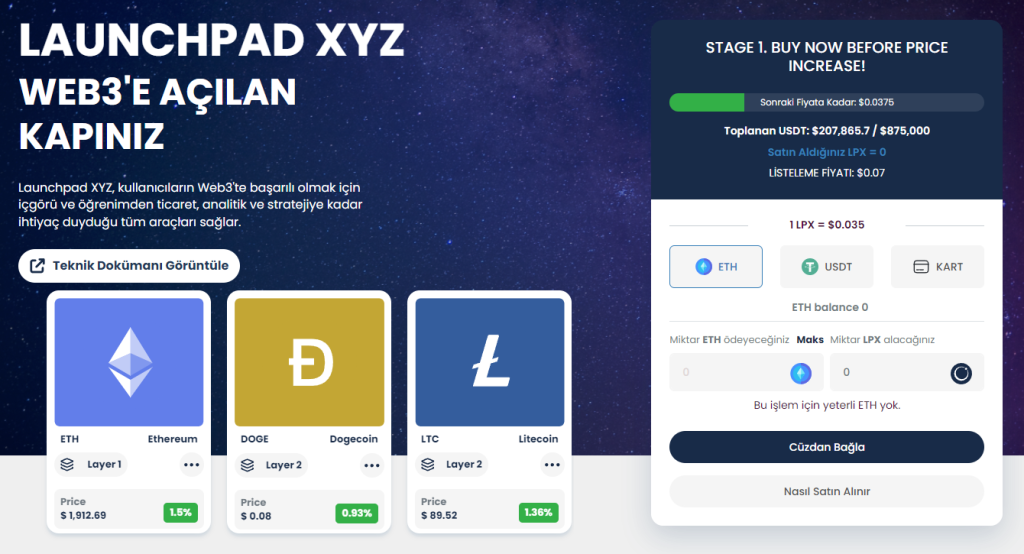 En İyi Kripto ICO Projeleri - Launchpad XYZ