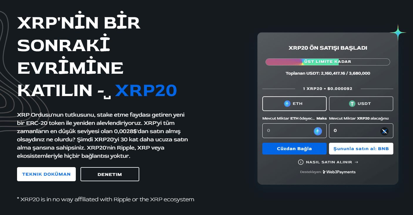 XRP20 - En Ucuz Kripto Paralar