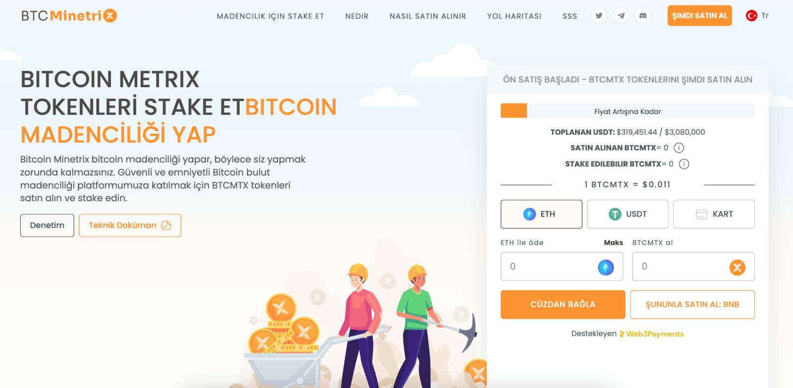Bitcoin Minetrix Website