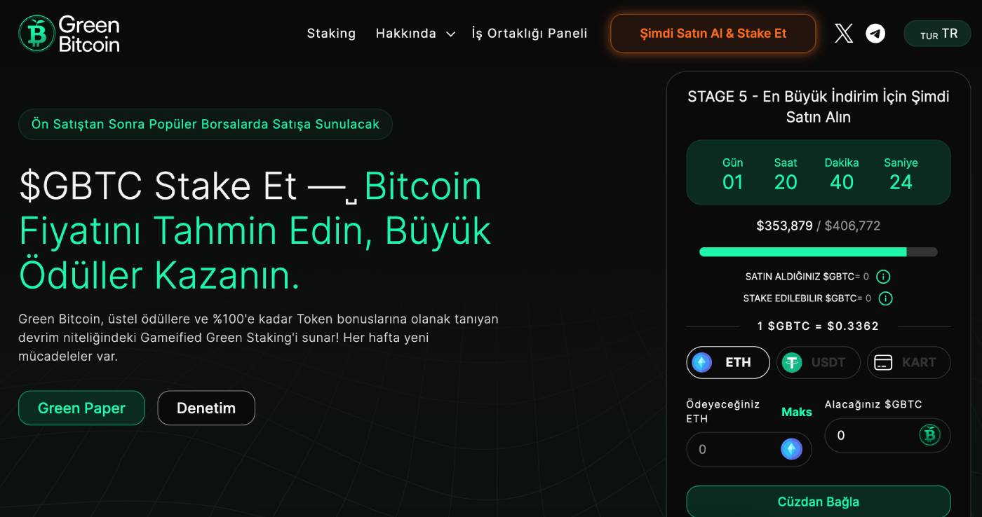 Green Bitcoin TR website - En İyi Kripto Paralar