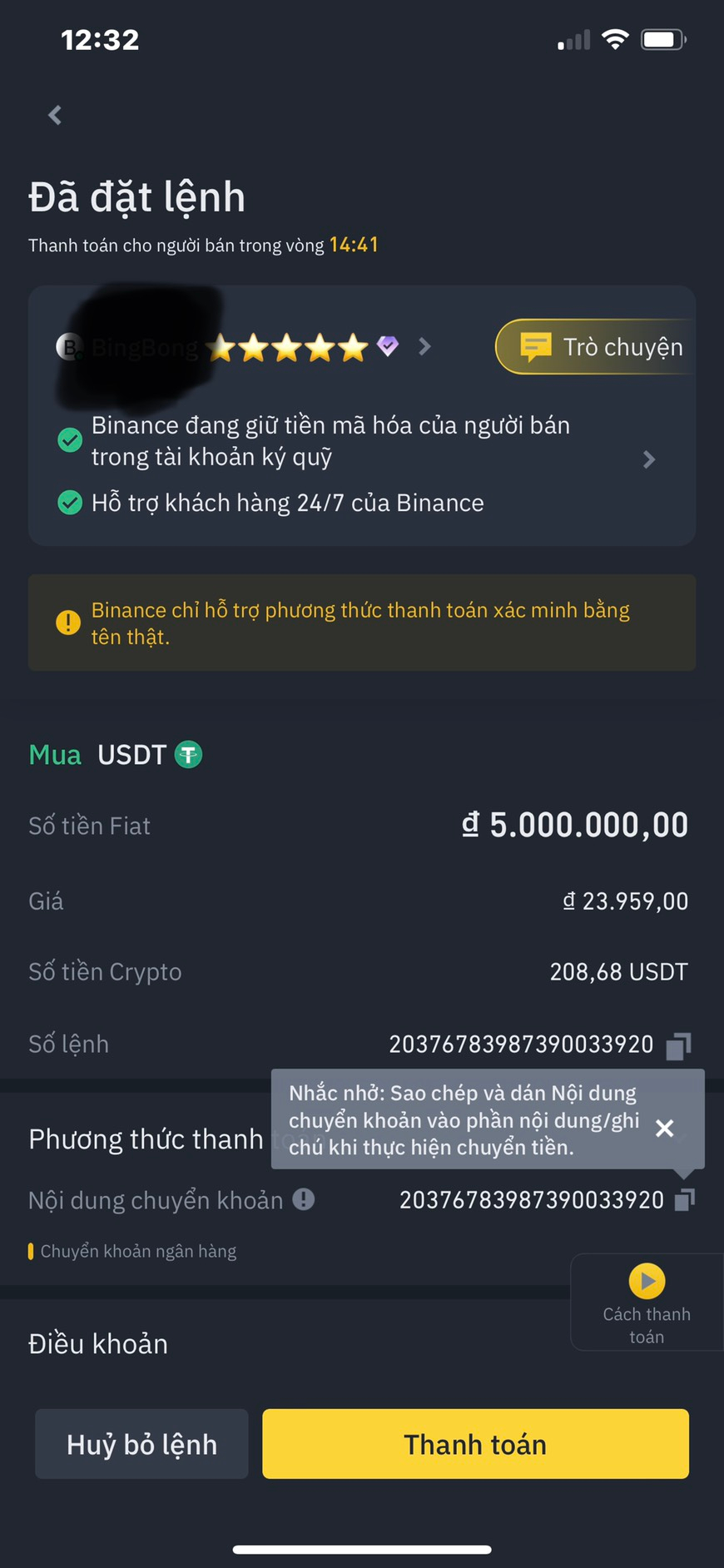 Giao dịch Binance P2P