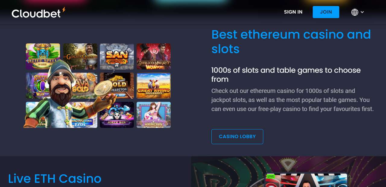 CLoudbet Casino online Ethereum