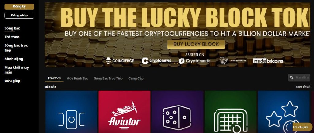 LuckyBlock Trang Poker Bitcoin