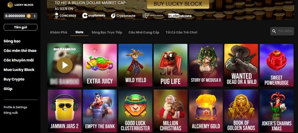 LuckyBlock Bắt đầu cá cược