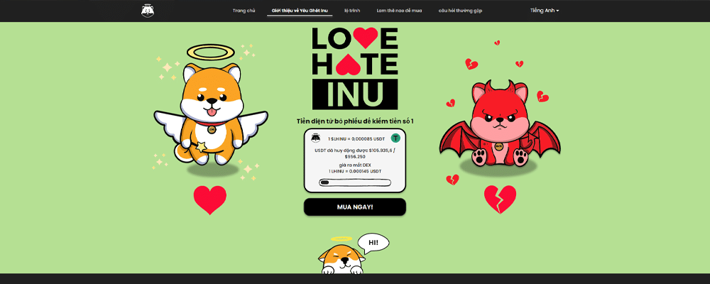 Love Hate Inu (LHINU) – Dự án bán trước tiền điện tử tốt nhất về mặt tổng thể với các tín hiệu giao dịch