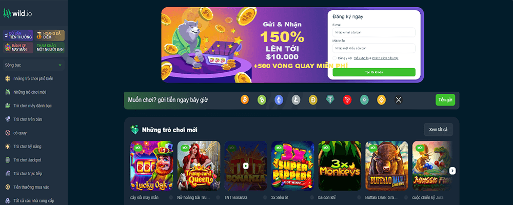 Wild.io – Một trong những Casino Ethereum uy tín hàng đầu Việt Nam hiện nay