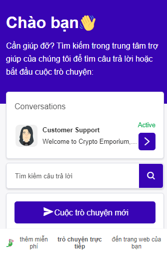 Dịch vụ chăm sóc khách hàng của Crypto Emporium