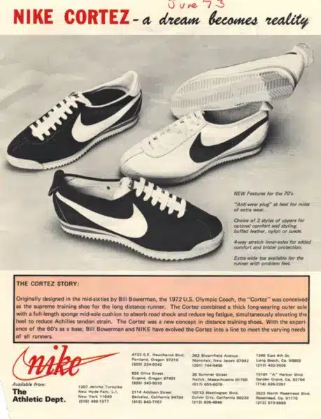 Lịch Sử Giày Thể Thao Cổ Điển Nike Cortez