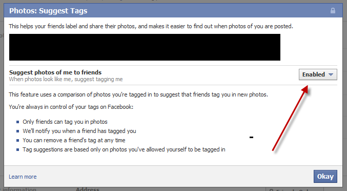 disable Facebook suggested photos 