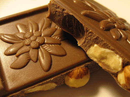 Chocolate with hazelnuts