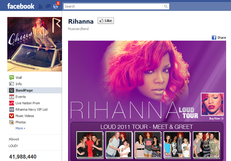 Rihanna Facebook Page