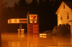 Flooded 7-11 in Central PA by Megan S. Barto