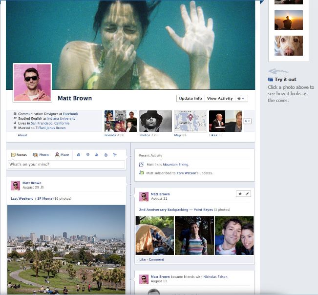 facebook profile timeline